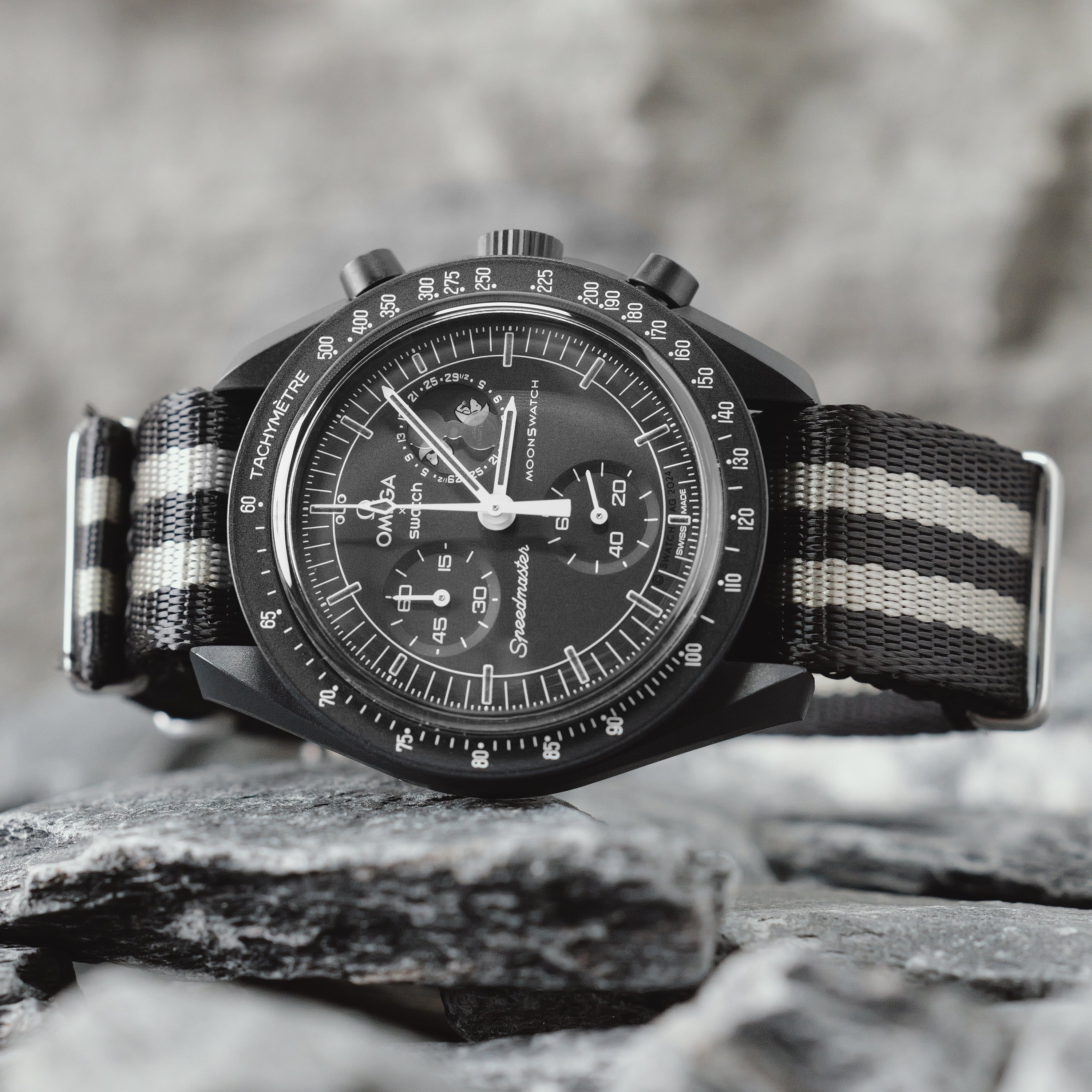 Arklin Field Strap - Racing Black w/ Grey Stripes