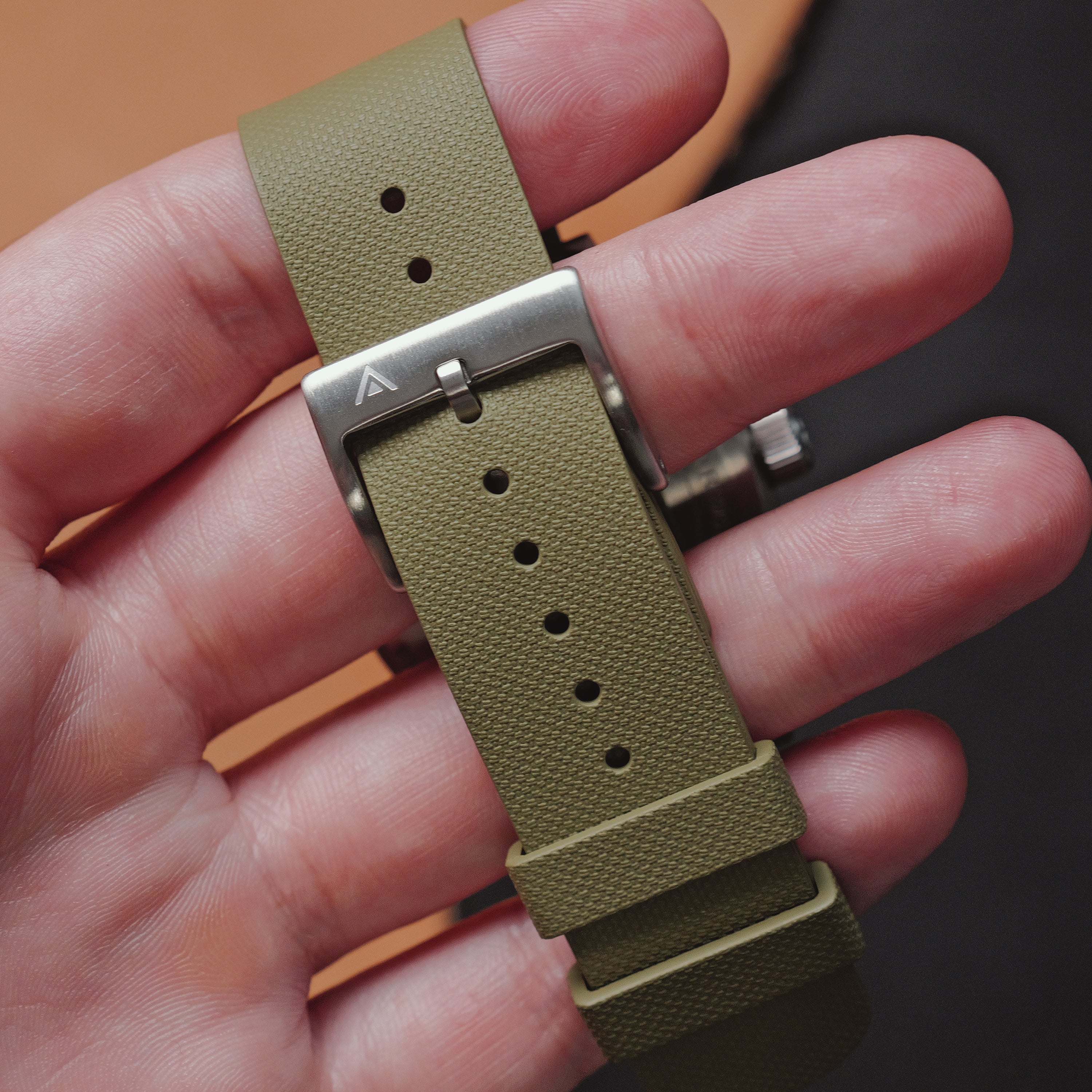 Arklin Single Pass FKM Rubber Strap - Green