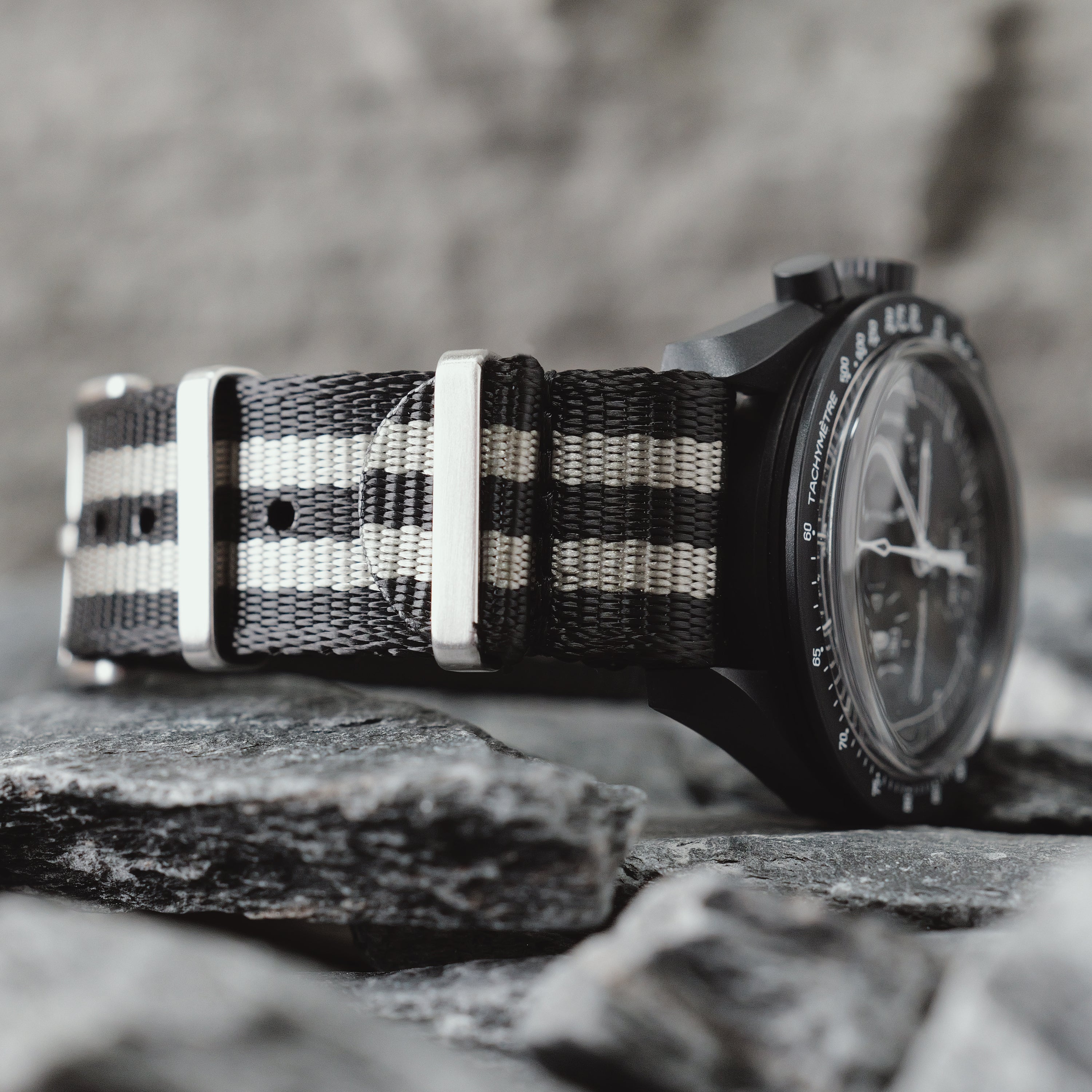 Arklin Field Strap - Racing Black w/ Grey Stripes