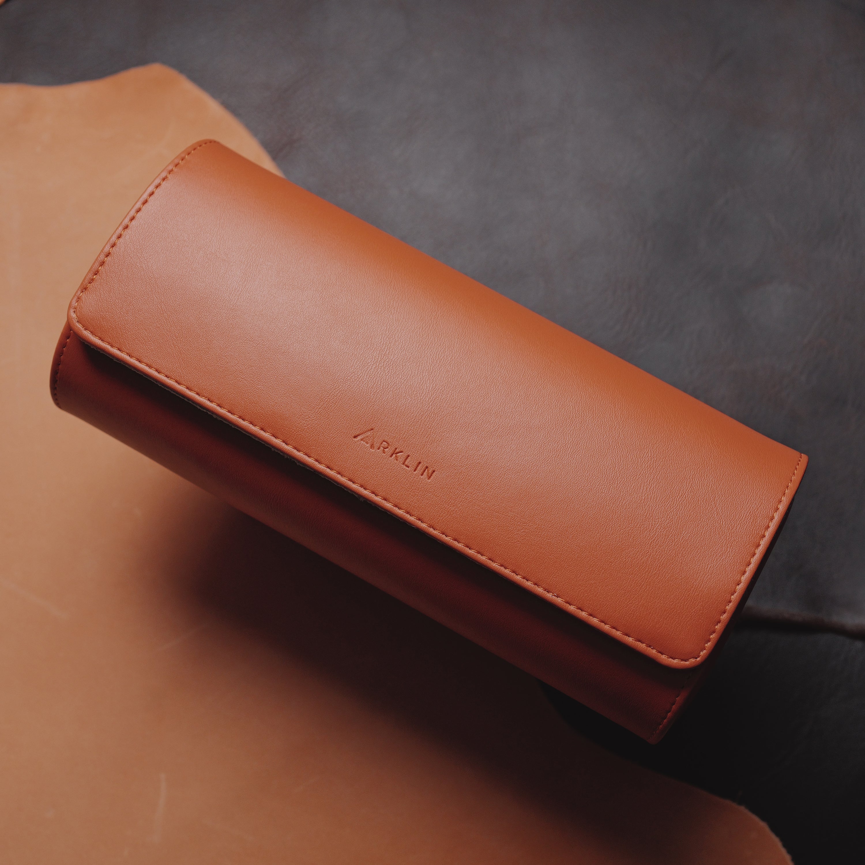 Arklin Traverse Watch Roll - Natural Salmon