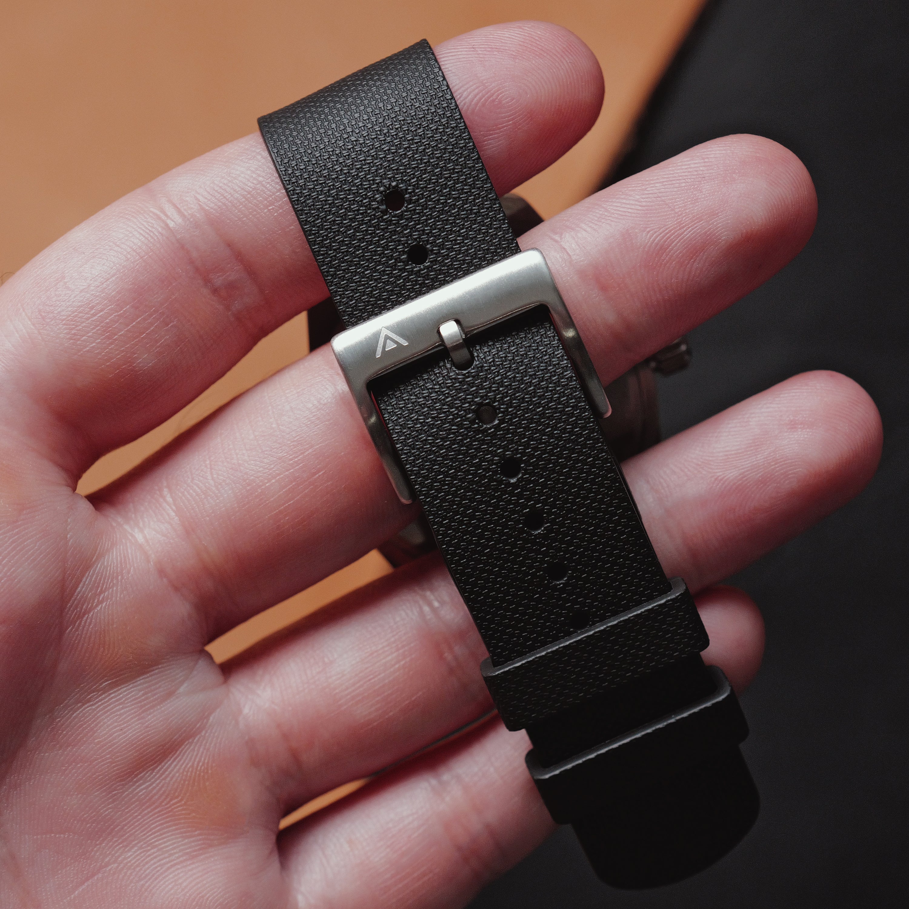 Arklin Single Pass FKM Rubber Strap - Black