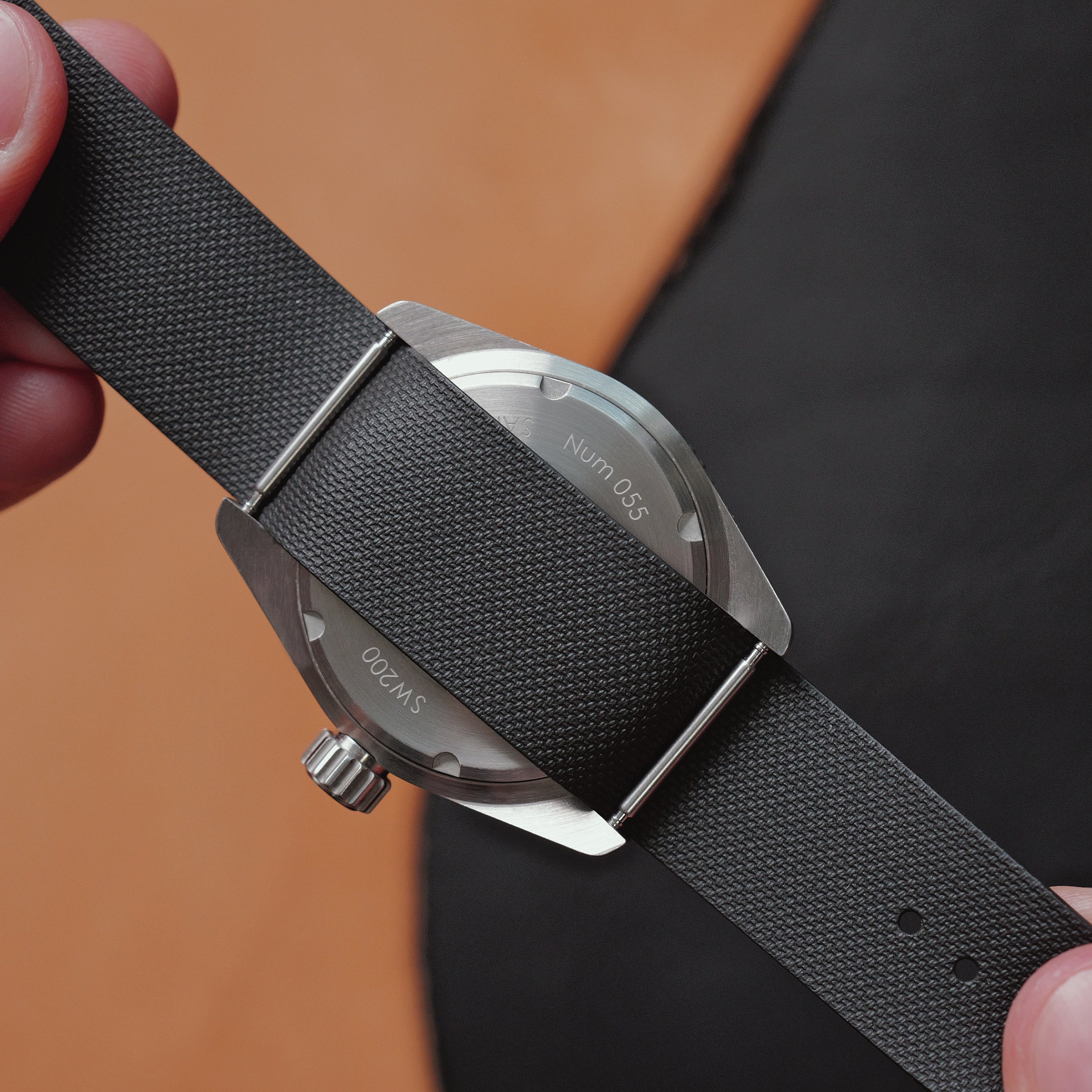 Arklin Single Pass FKM Rubber Strap - Black
