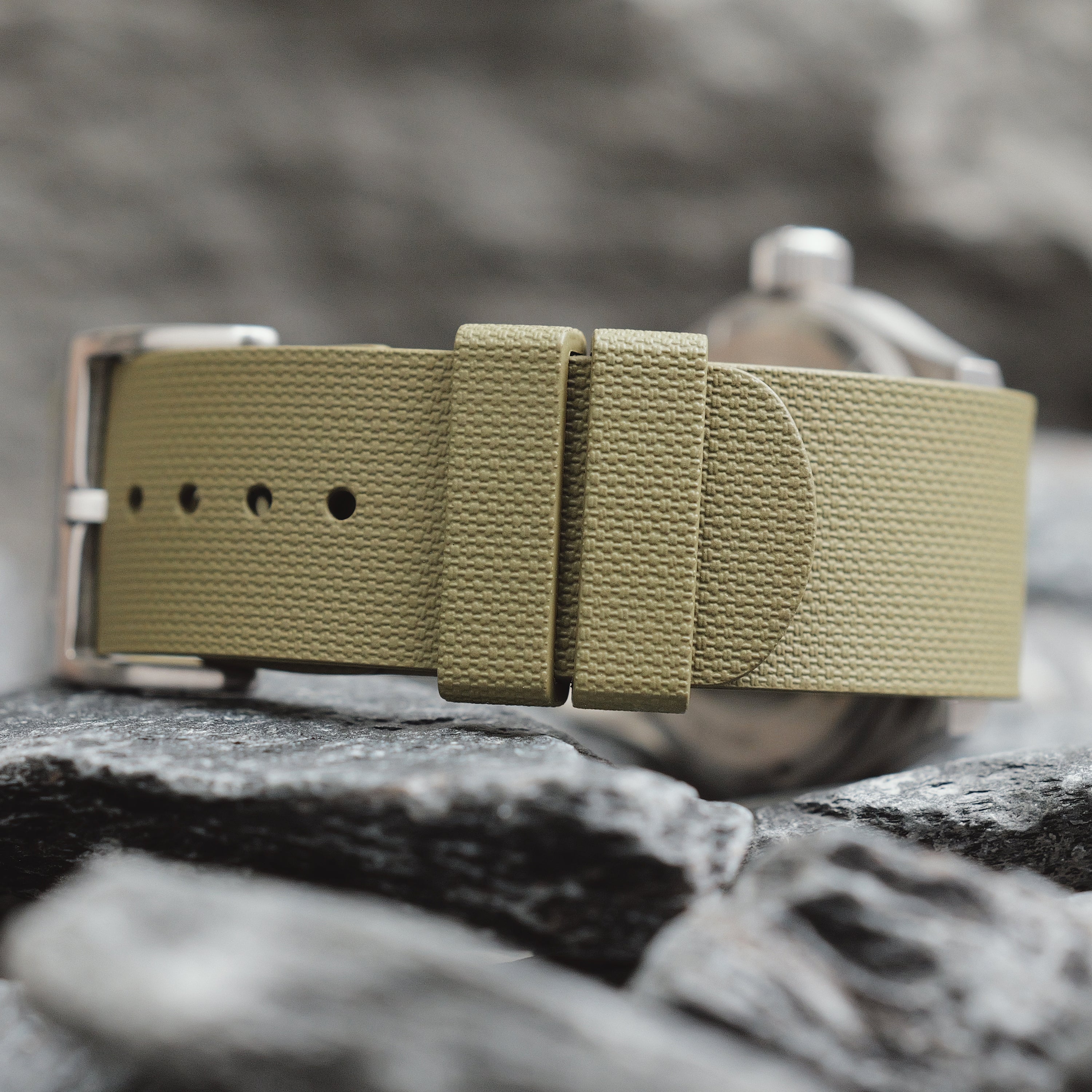 Arklin Single Pass FKM Rubber Strap - Green