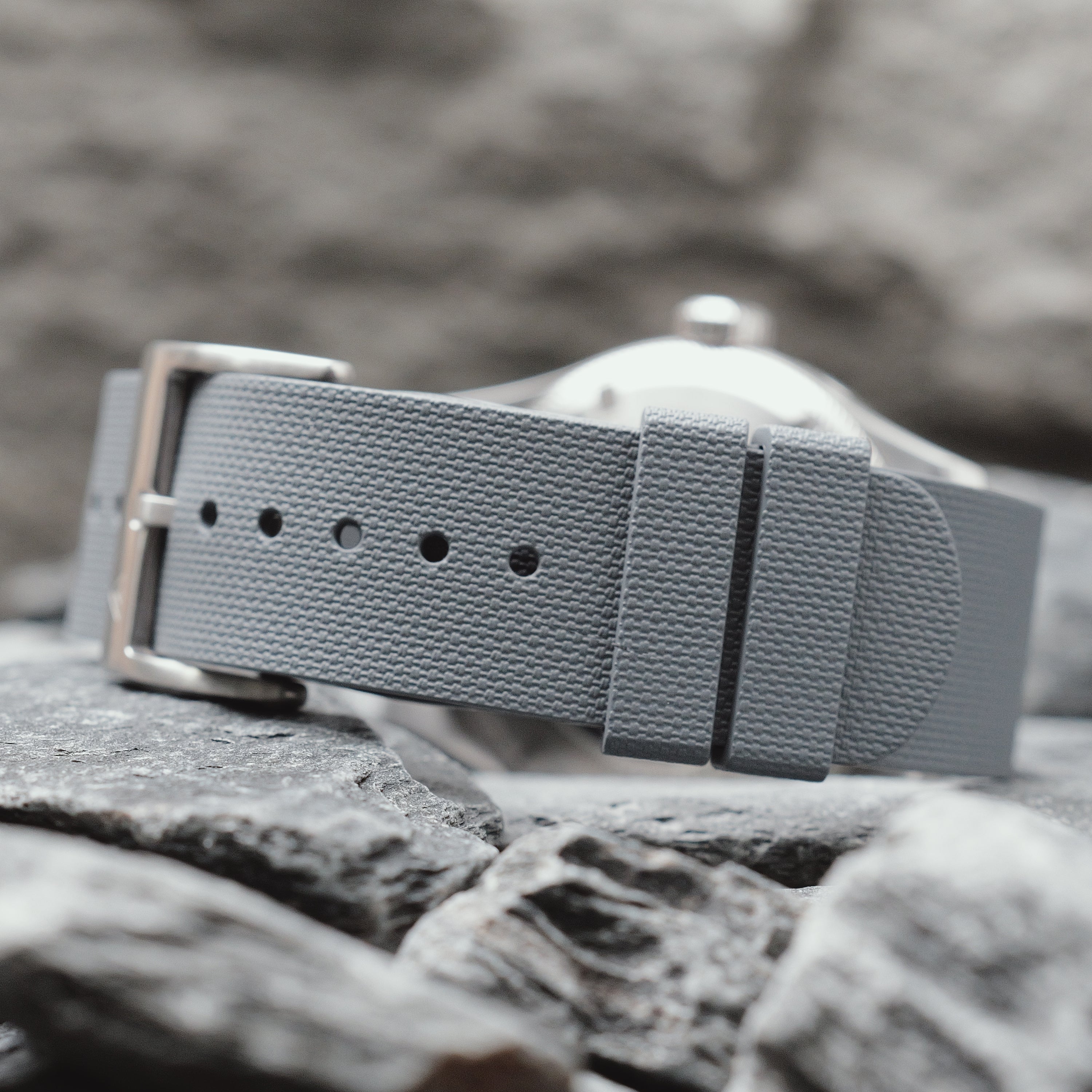 Arklin Single Pass FKM Rubber Strap - Grey