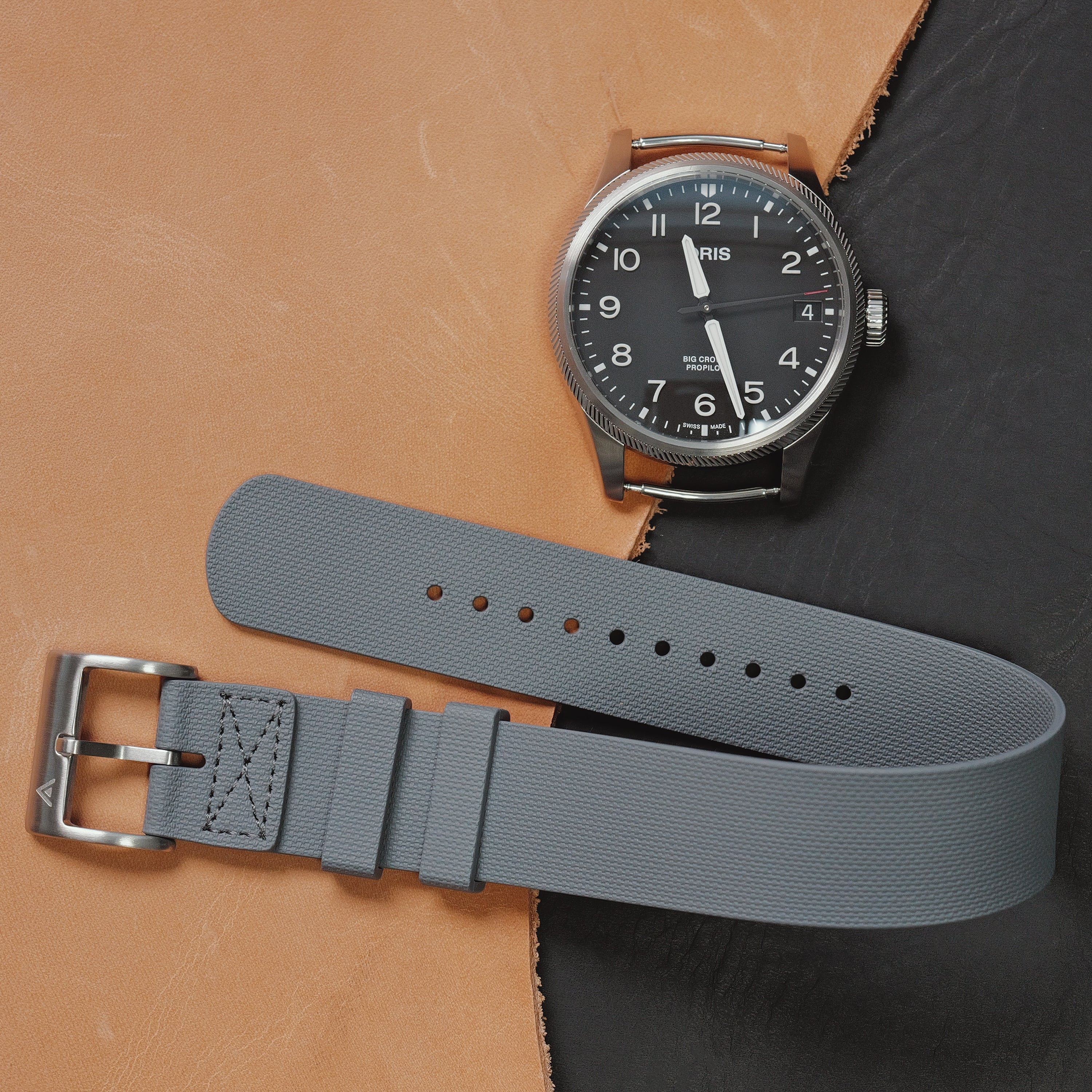 Arklin Single Pass FKM Rubber Strap - Grey